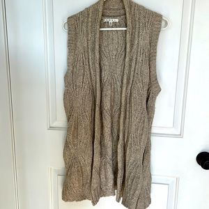 CAbi long open rope style sweater